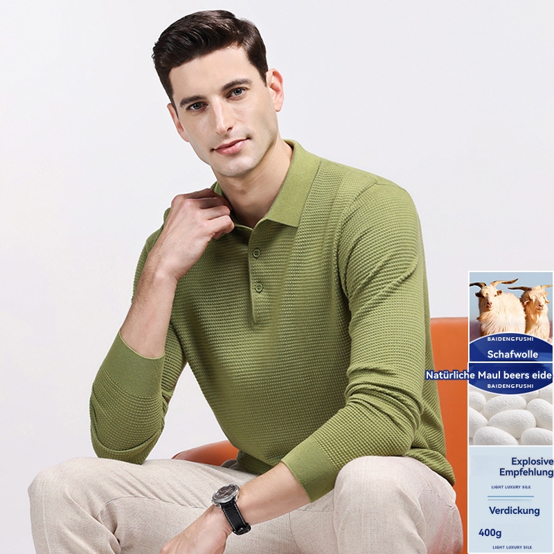 Pullover & Strickmode |  Herren Polopullover Mit Kurzer Knopfleiste In 3 Farben Bekleidung Herren