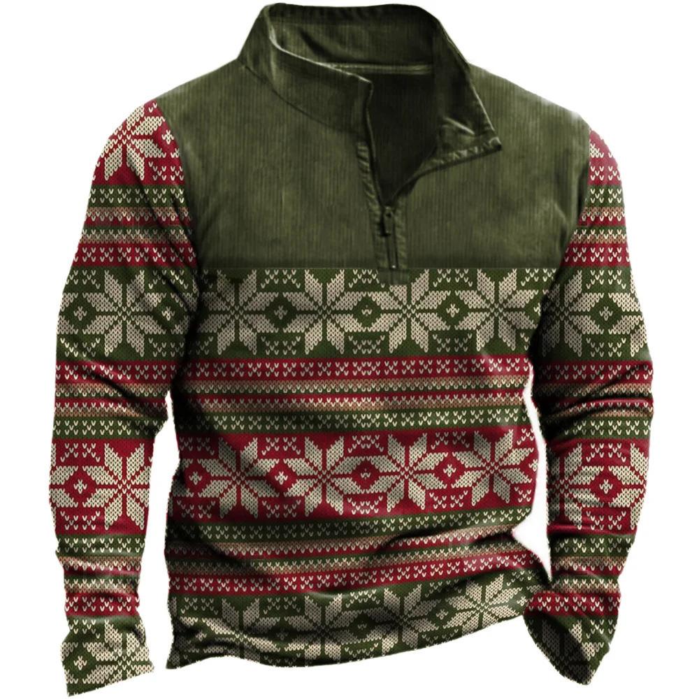 Pullover & Strickmode |  Herren Troyer Mit Norwegermuster Bekleidung Herren